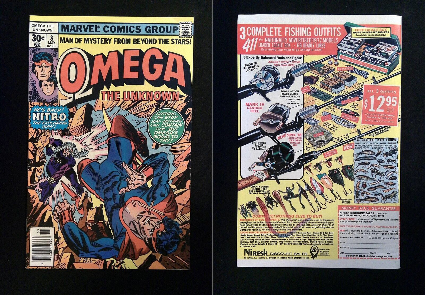 Omega The Unknown #8  MARVEL Comics 1977 VF+ NEWSSTAND