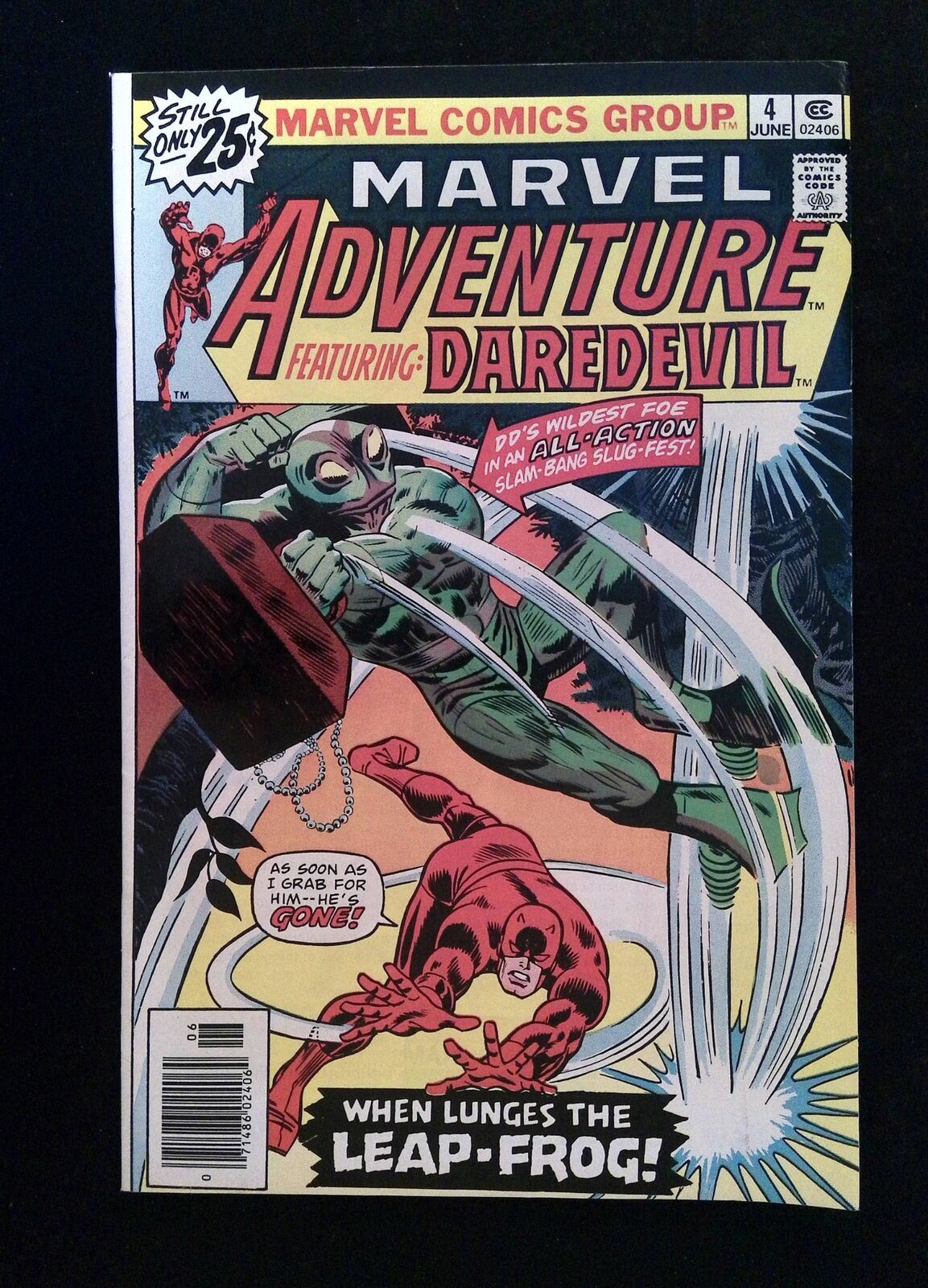 Marvel Adventure Featuring Daredevil #4  Marvel Comics 1976 VF- Newsstand