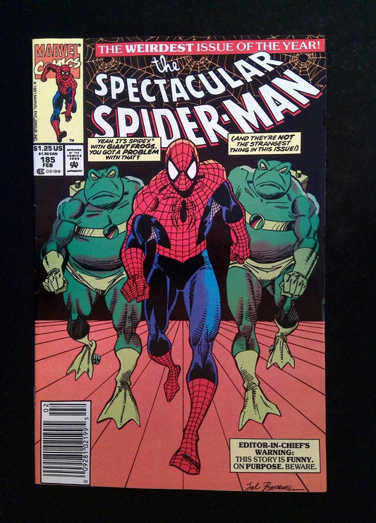 Spectacular Spider-Man #185  Marvel Comics 1992 VF Newsstand