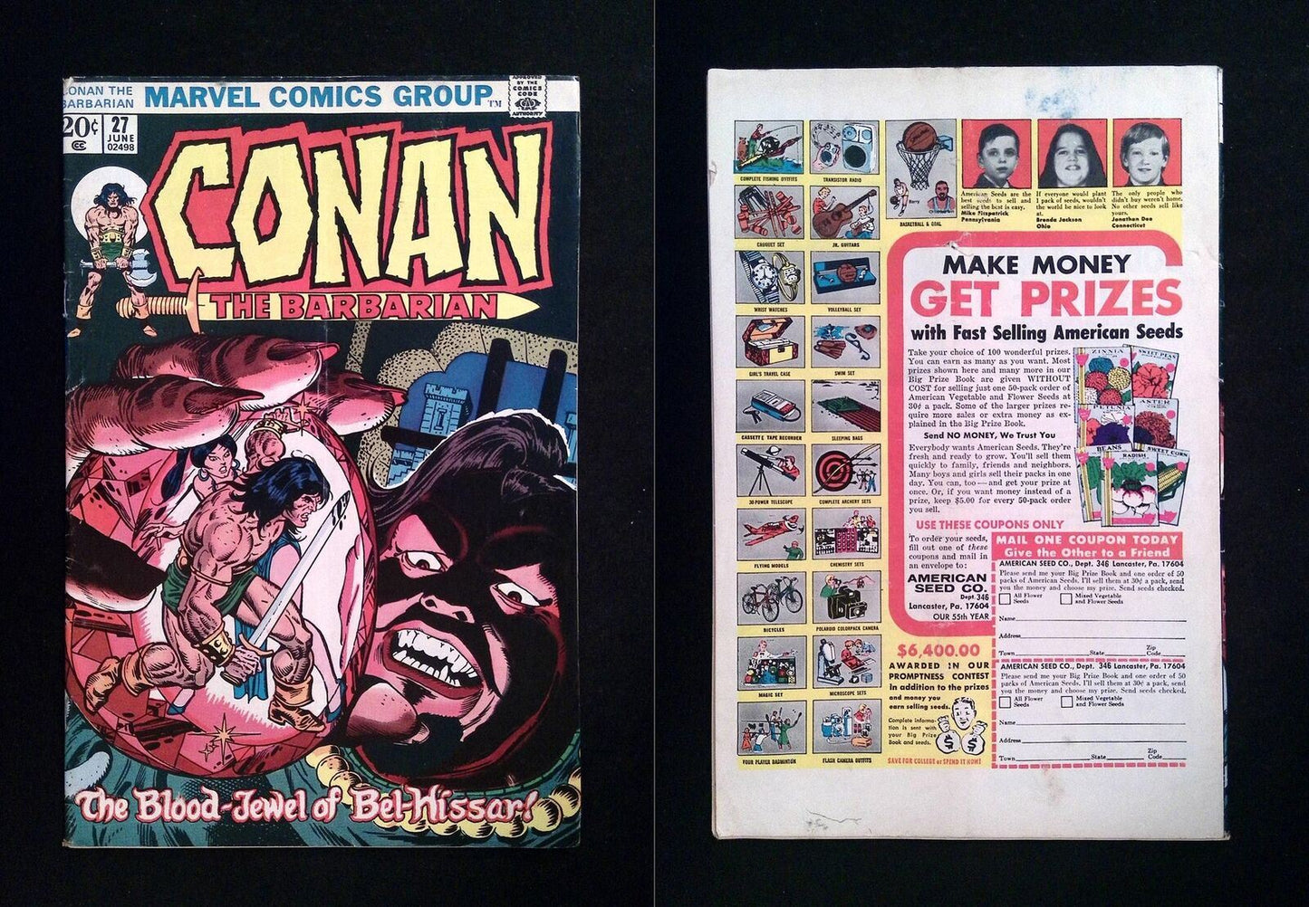 Conan The Barbarian #27  MARVEL Comics 1973 VG/FN