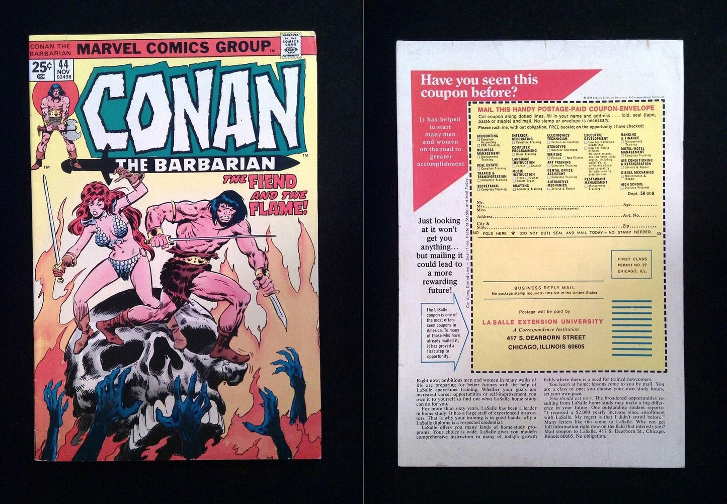 Conan The Barbarian #44  MARVEL Comics 1974 FN/VF