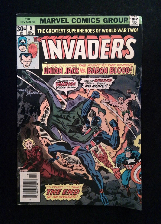 Invaders #9  MARVEL Comics 1976 FN NEWSSTAND