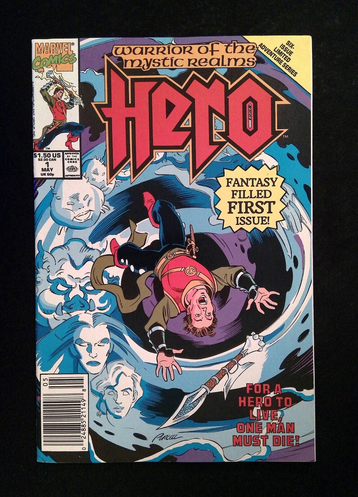 Hero #1  MARVEL Comics 1990 VF+ NEWSSTAND