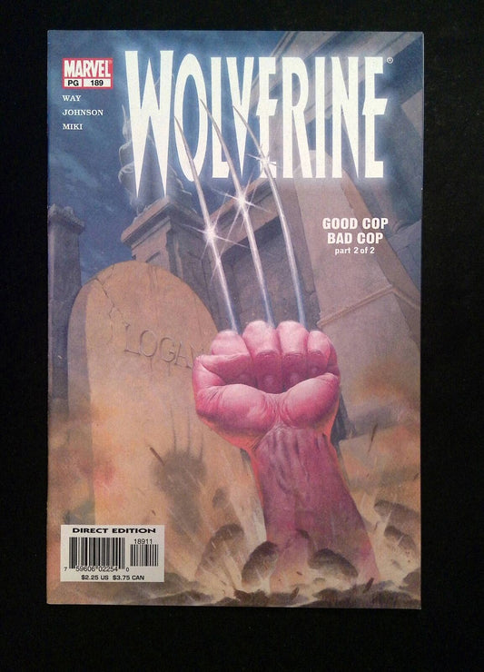 Wolverine #189  MARVEL Comics 2003 VF+