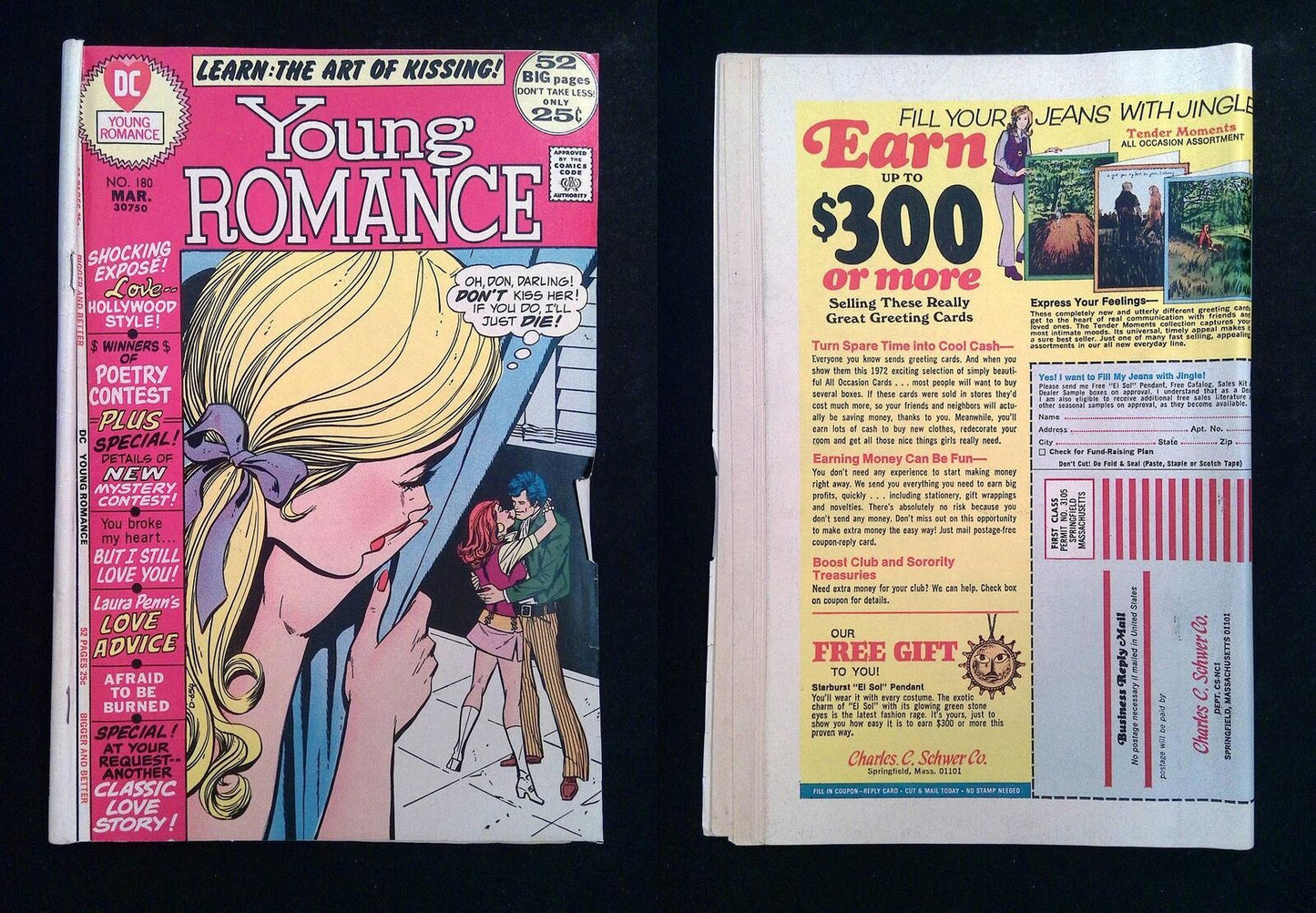 Young Romance Comics #180  DC Comics 1972 VG-
