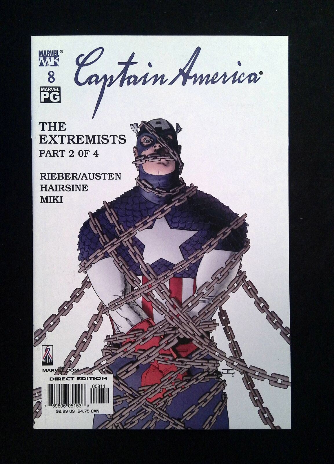 Captain America  #8 (4TH SERIES) MARVEL Comics 2003 NM-