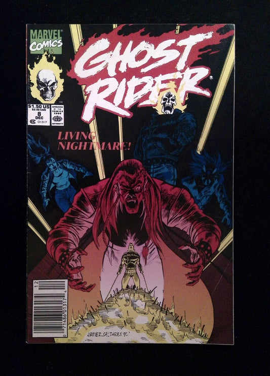 Ghost Rider #8 (2ND SERIES) MARVEL Comics 1990 VF NEWSSTAND