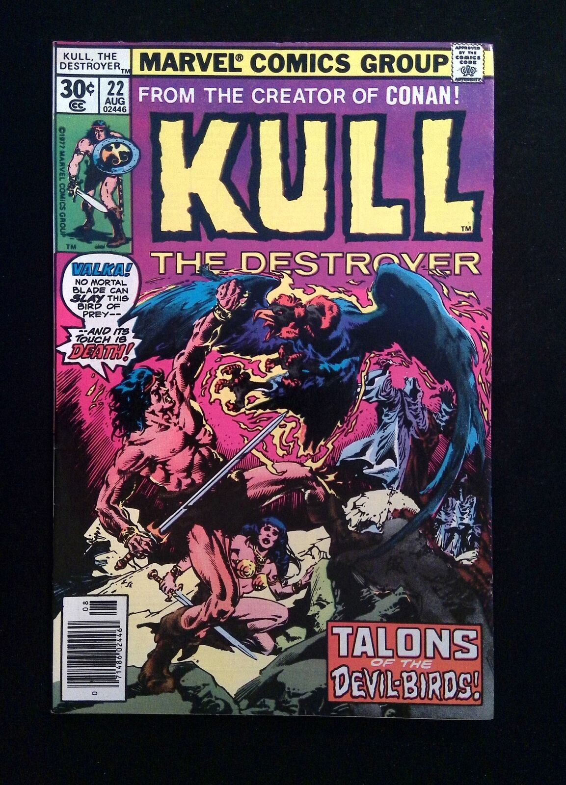 Kull The Conqueror #22  MARVEL Comics 1977 VF+ NEWSSTAND