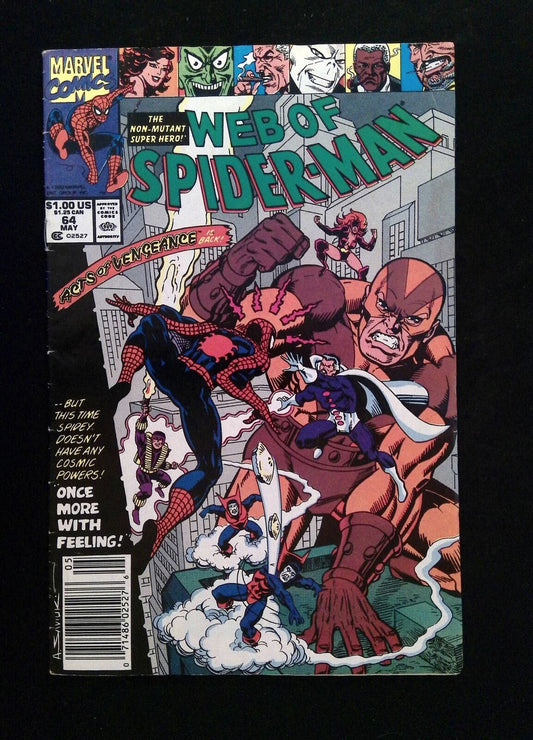 Web Of Spider-Man #64  MARVEL Comics 1990 FN/VF NEWSSTAND