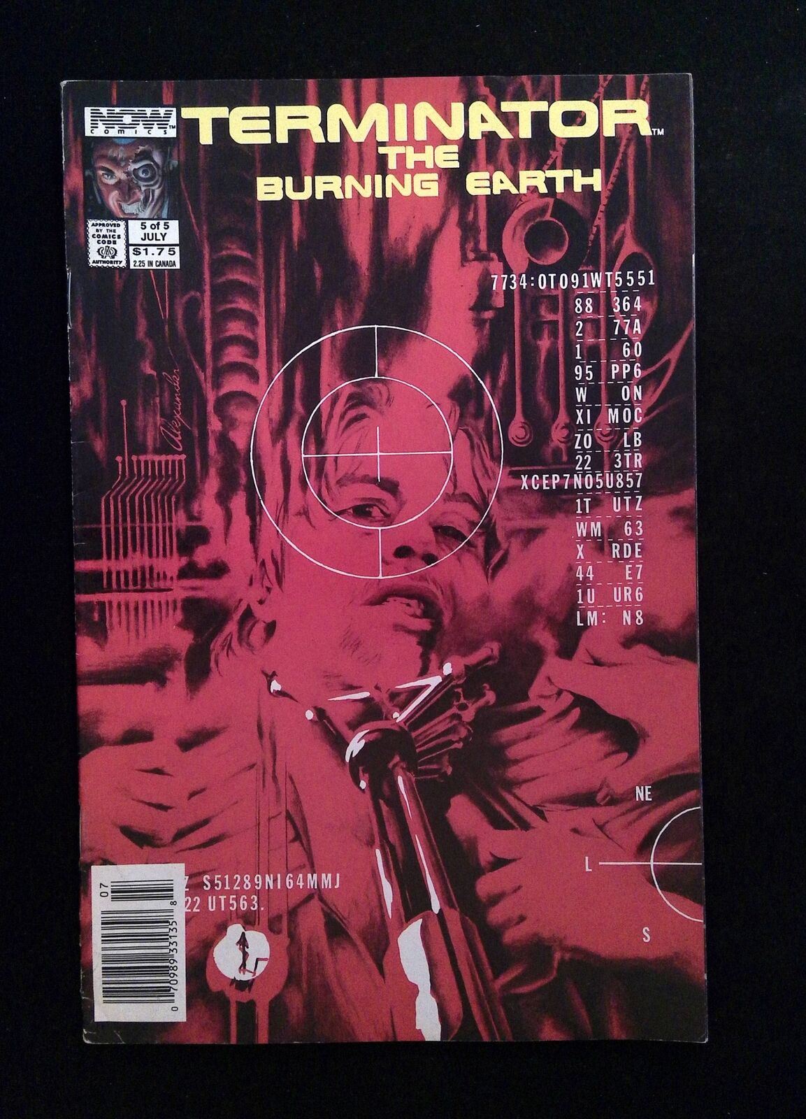 Terminator  The  Burning Earth #5  NOW Comics 1990 VF NEWSSTAND