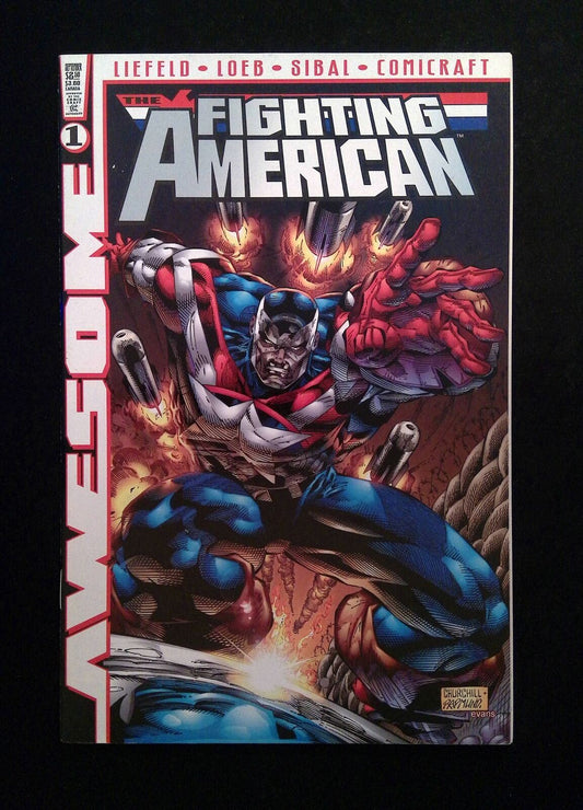 Fighting American #1B  AWESOME Comics 1997 VF/NM  CHURCHILL AND RAPMUND VARIANT