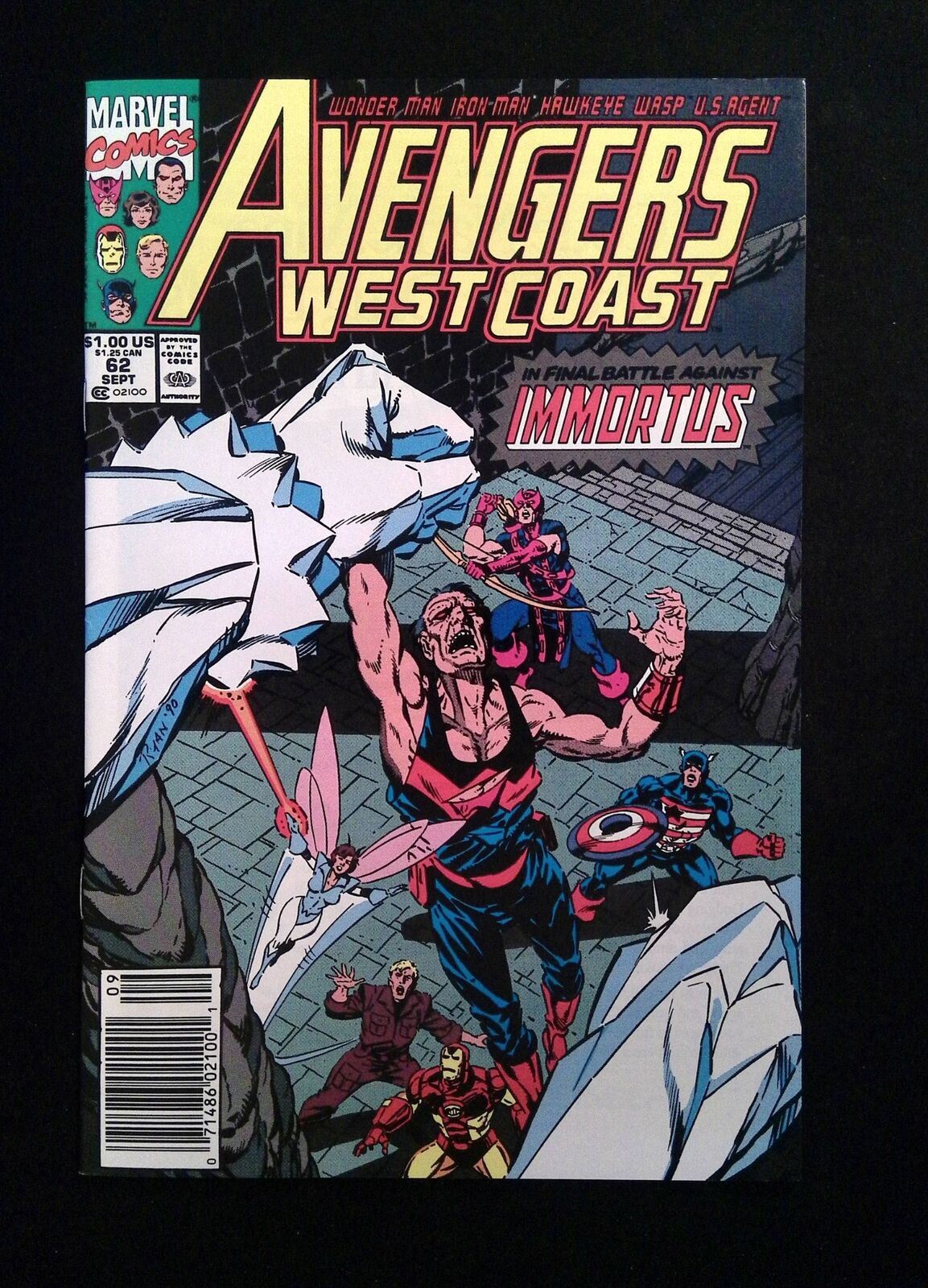 Avengers West Coast #62  Marvel Comics 1990 VF+ Newsstand