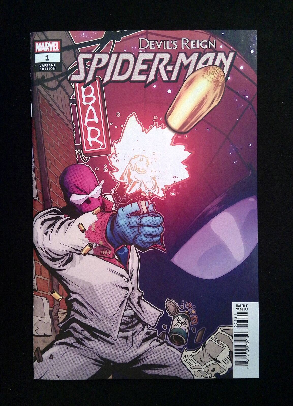 Devil's Reign Spider-Man #1B  Marvel Comics 2022 VF+  Bagley Variant