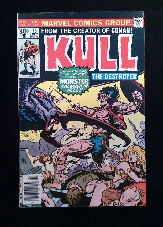 Kull the Conqueror #18  MARVEL Comics 1976 FN NEWSSTAND