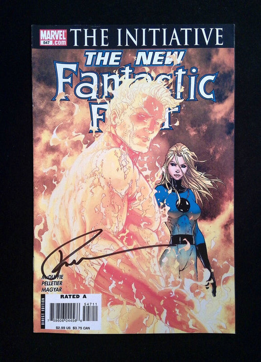 Fantastic Four #547 (3RD SERIES) MARVEL 2007 VF+ SIGNED BY PAUL PELLETIER