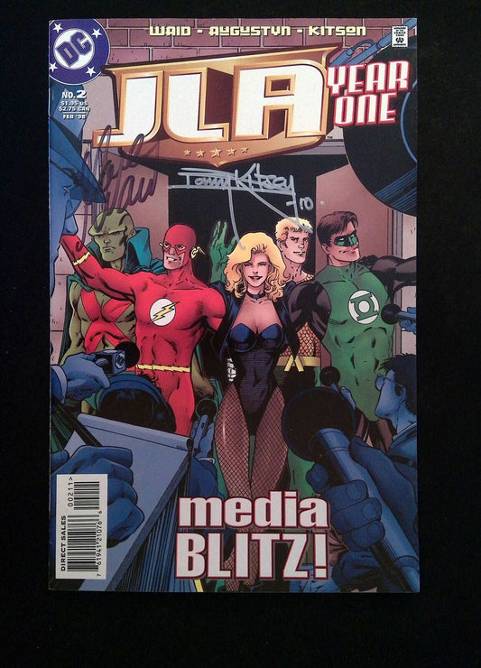 JLA Year One #2  DC Comics 1998 VF+  SIGNED BY BARRY KITSON & MARK WAID