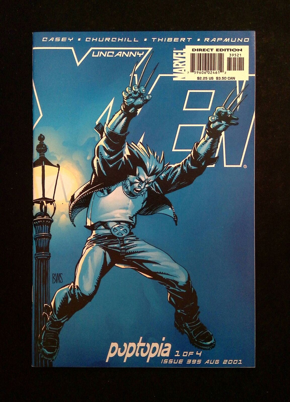 Uncanny X-Men #395B  MARVEL Comics 2001 VF/NM  VARIANT COVER