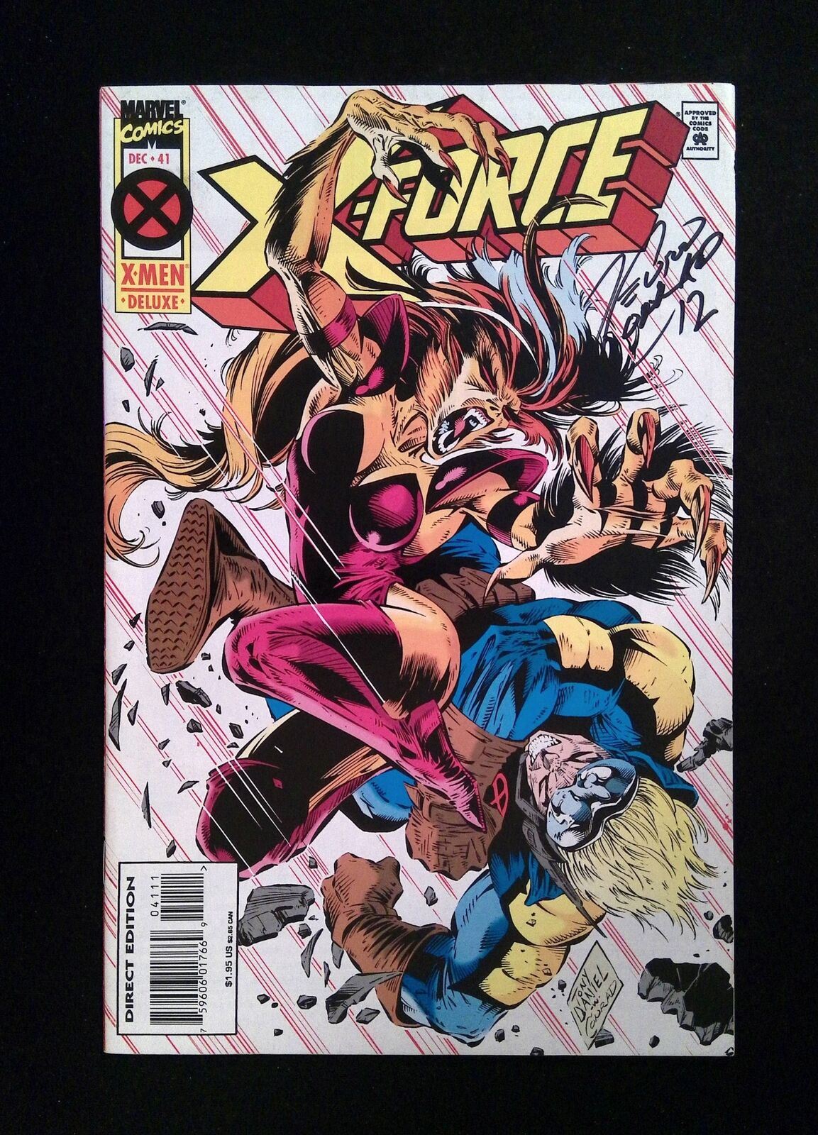 X-Force #41  MARVEL Comics 1994 VF+  SIGNED BY KEVIN CONRAD