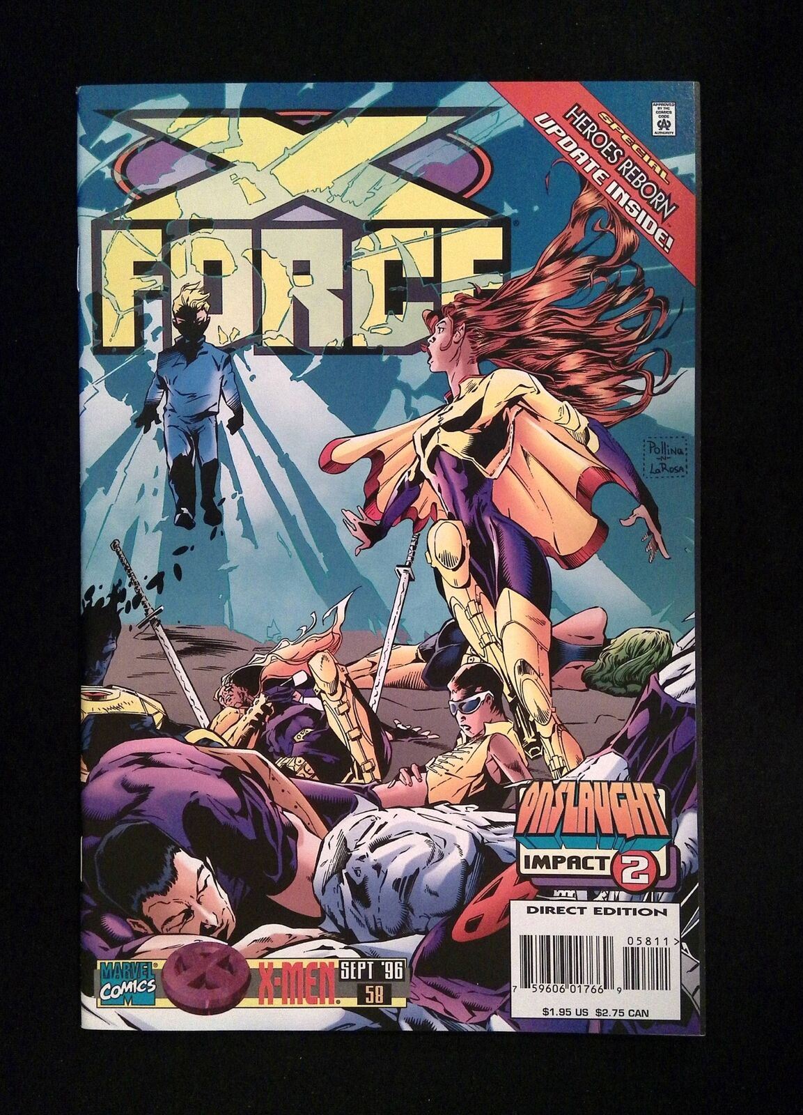 X-Force #58D  MARVEL Comics 1996 VF+  VARIANT COVER