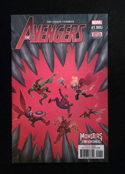 Avengers #1M.U (6th Series) Marvel Comics 2017 NM  Monsters Unleashed Variant