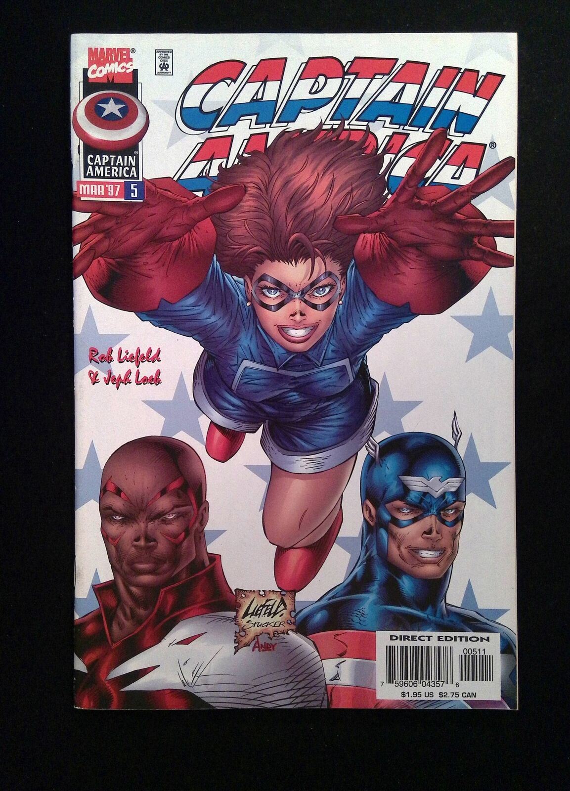 Captain America #5B (2nd Series) Marvel 1997 VF+ White Background Variant