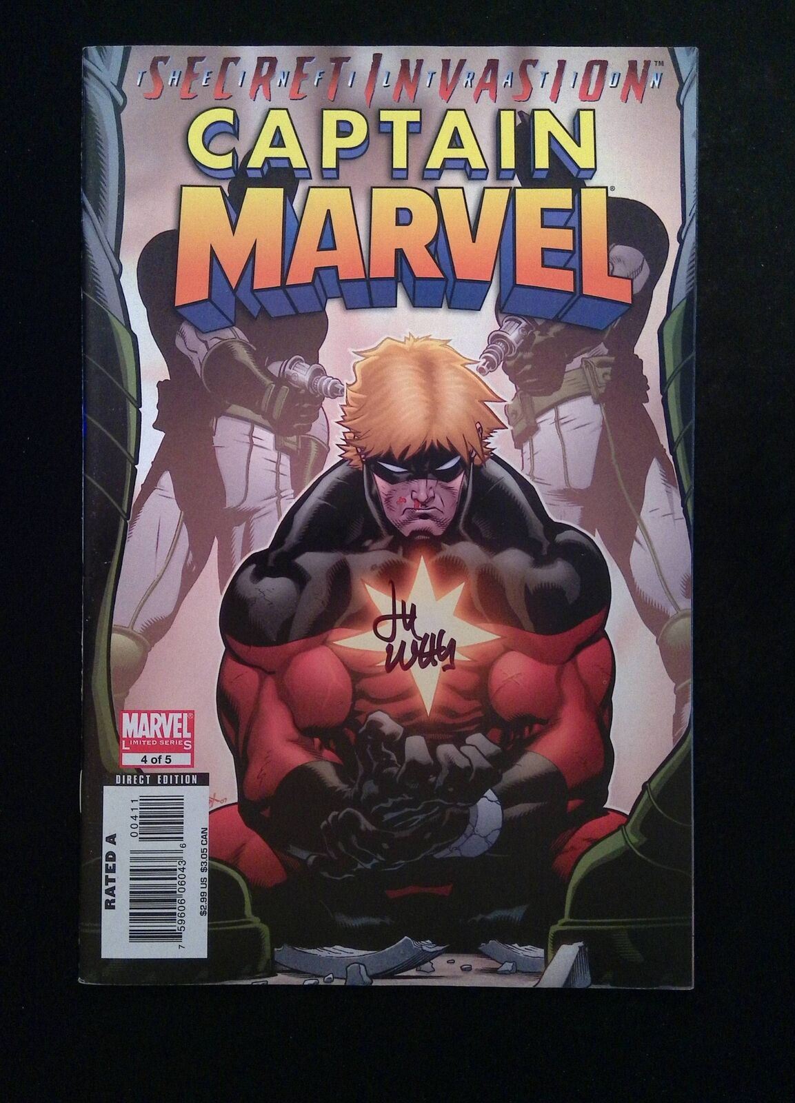 Captain Marvel #4 (6TH SERIES) MARVEL Comics 2008 VF+  SIGNED BY LEE WEEKS