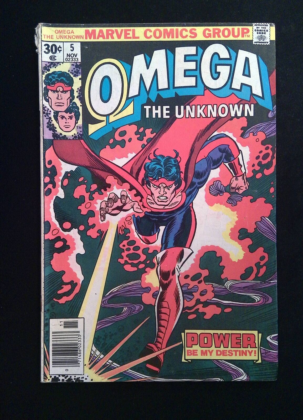 Omega The Unknown #5  MARVEL Comics 1976 VG+ NEWSSTAND