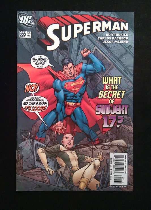 Superman #655 (2ND SERIES) DC Comics 2006 VF/NM  SIGNED BY BUSIEK