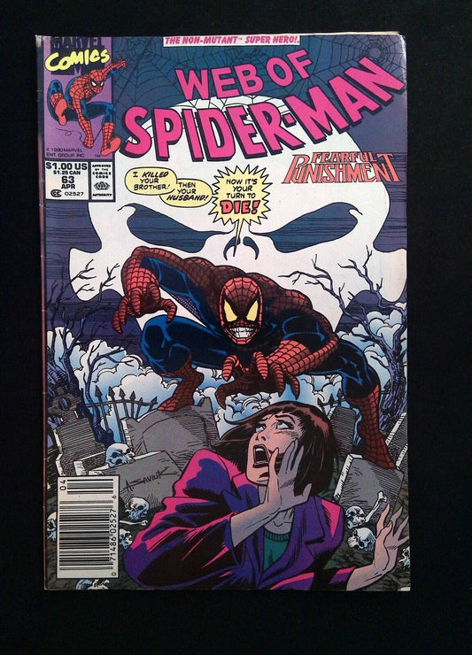 Web Of Spider-Man #63  Marvel Comics 1990 FN/VF Newsstand