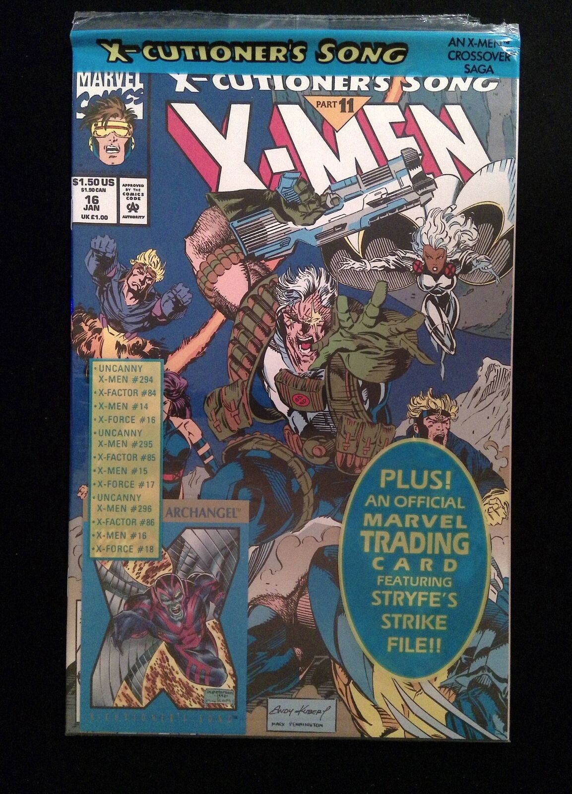 X-Men #16P  MARVEL Comics 1993 NM  VARIANT COVER