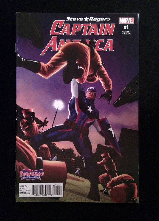 Captain America #1BORDERLANDS  MARVEL Comics 2016 VF+  VARIANT COVER