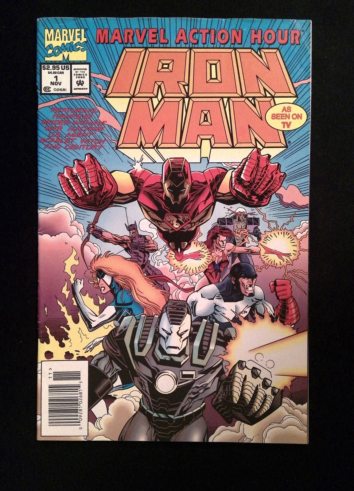 Marvel Action Hour Featuring Iron Man #1B  Marvel Comics 1994 FN/VF Newsstand