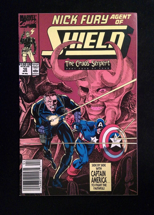 Nick  Fury  Agent of  SHIELD #10 (3RD SERIES) MARVEL Comics 1990 VF+ NEWSSTAND