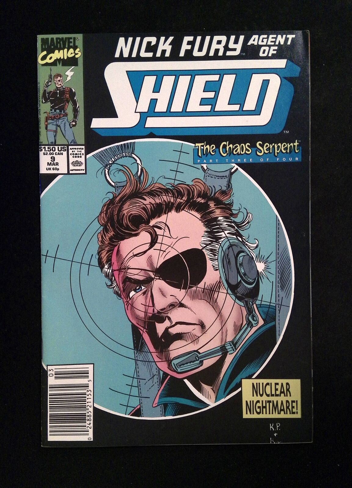 Nick  Fury  Agent of  SHIELD #9 (3RD SERIES) MARVEL Comics 1990 VF+ NEWSSTAND