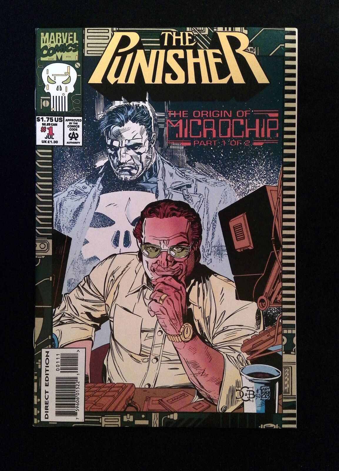 Punisher Origin of Microchip #1  MARVEL Comics 1993 NM