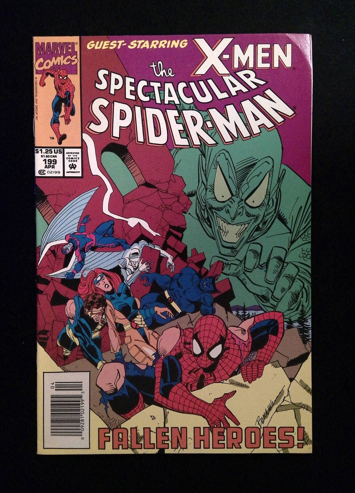 Spectacular Spider-Man #199  MARVEL Comics 1993 VF+ NEWSSTAND