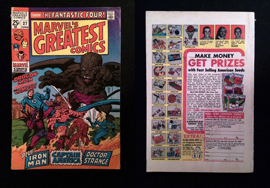 Marvel's Greatest Comics #27  MARVEL Comics 1970 FN