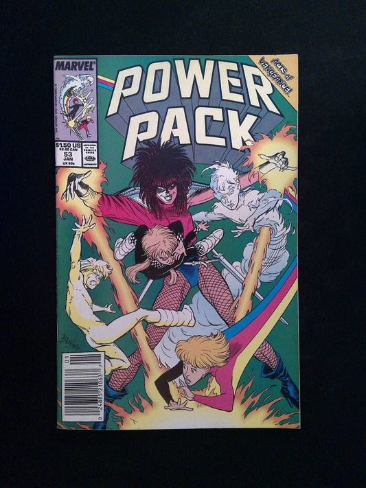 Power Pack #53  MARVEL Comics 1990 VF+ NEWSSTAND