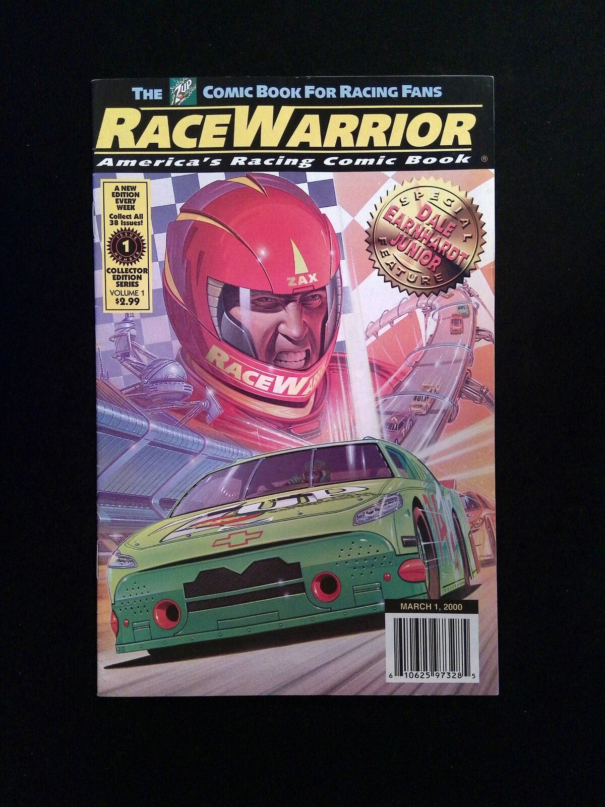 Race Warrior America Racing Comic Book #1  CUSTOM Comics 2000 VF