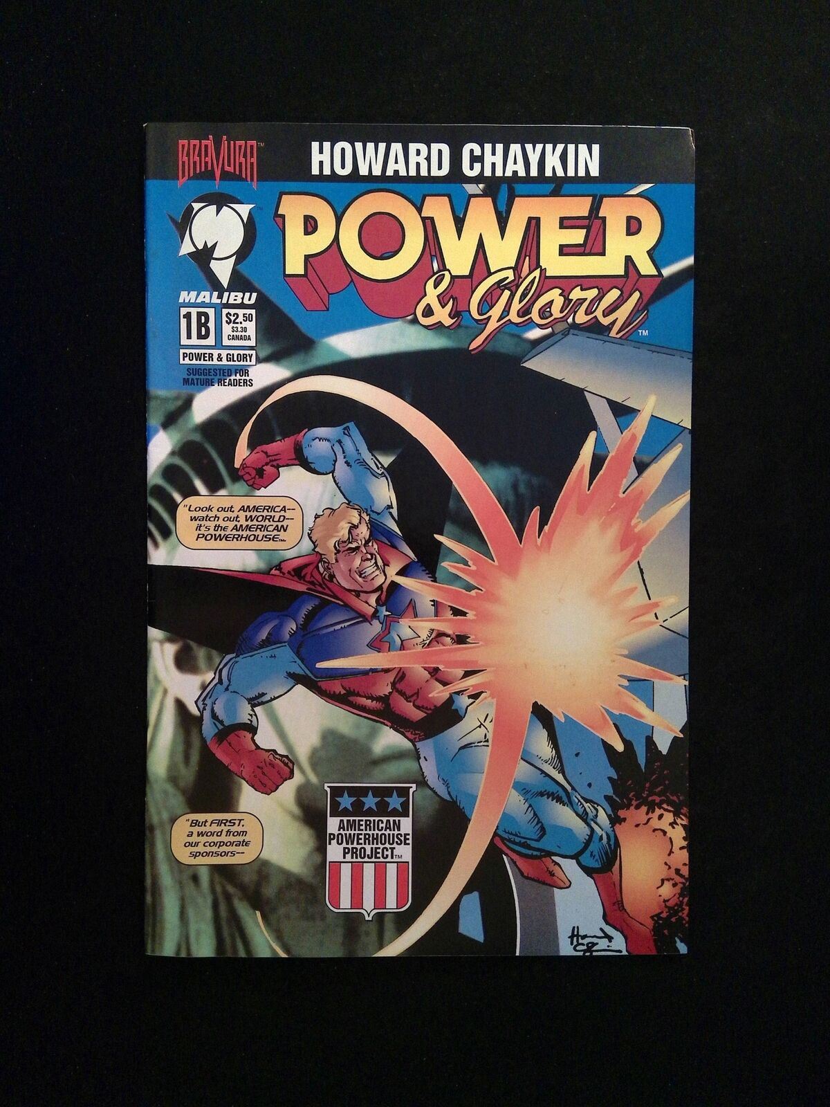 Power And Glory #1B  MALIBU Comics 1994 VF+  VARIANT COVER