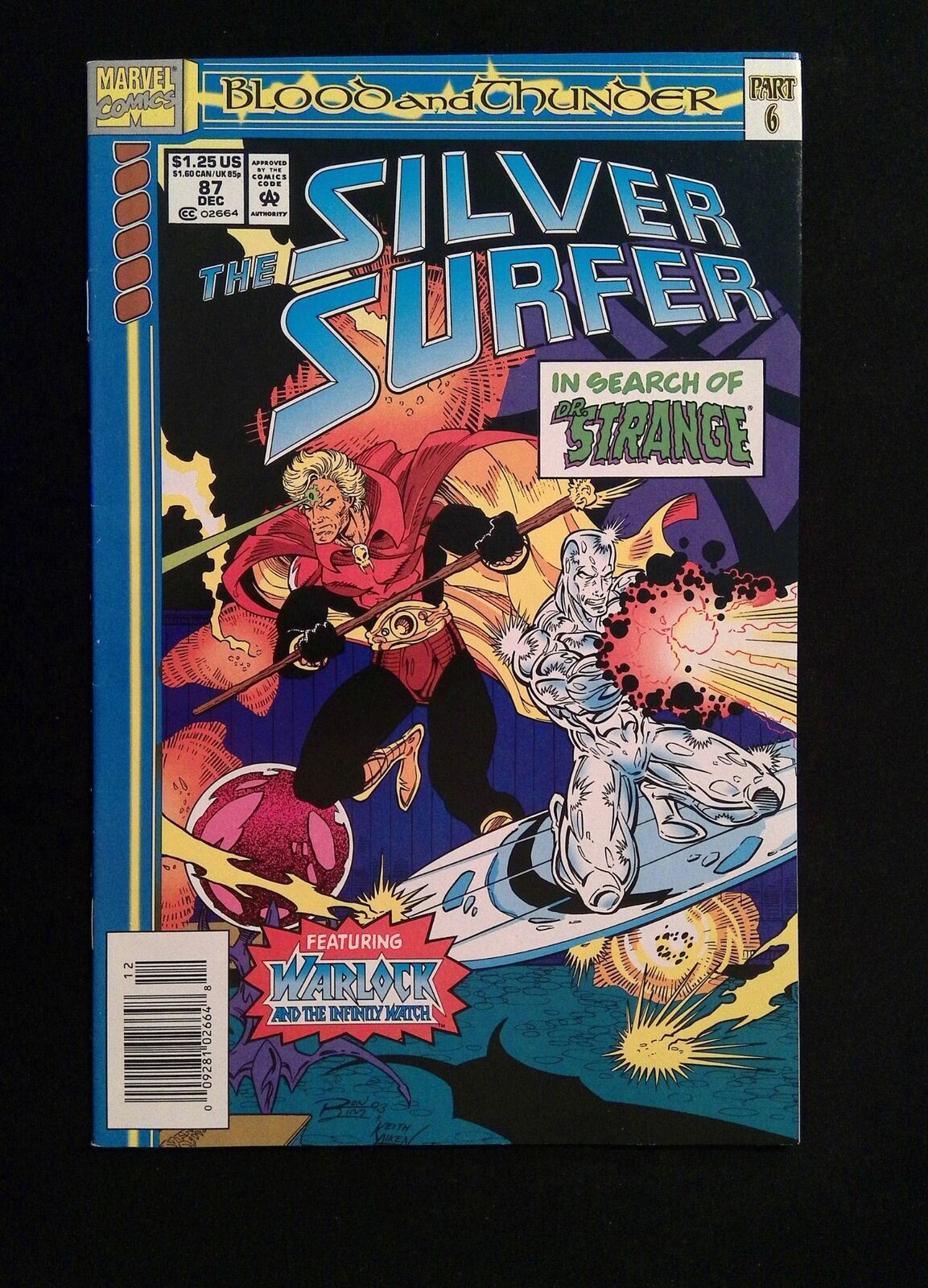 Silver Surfer #87 (2ND SERIES) MARVEL Comics 1993 VF+ NEWSSTAND