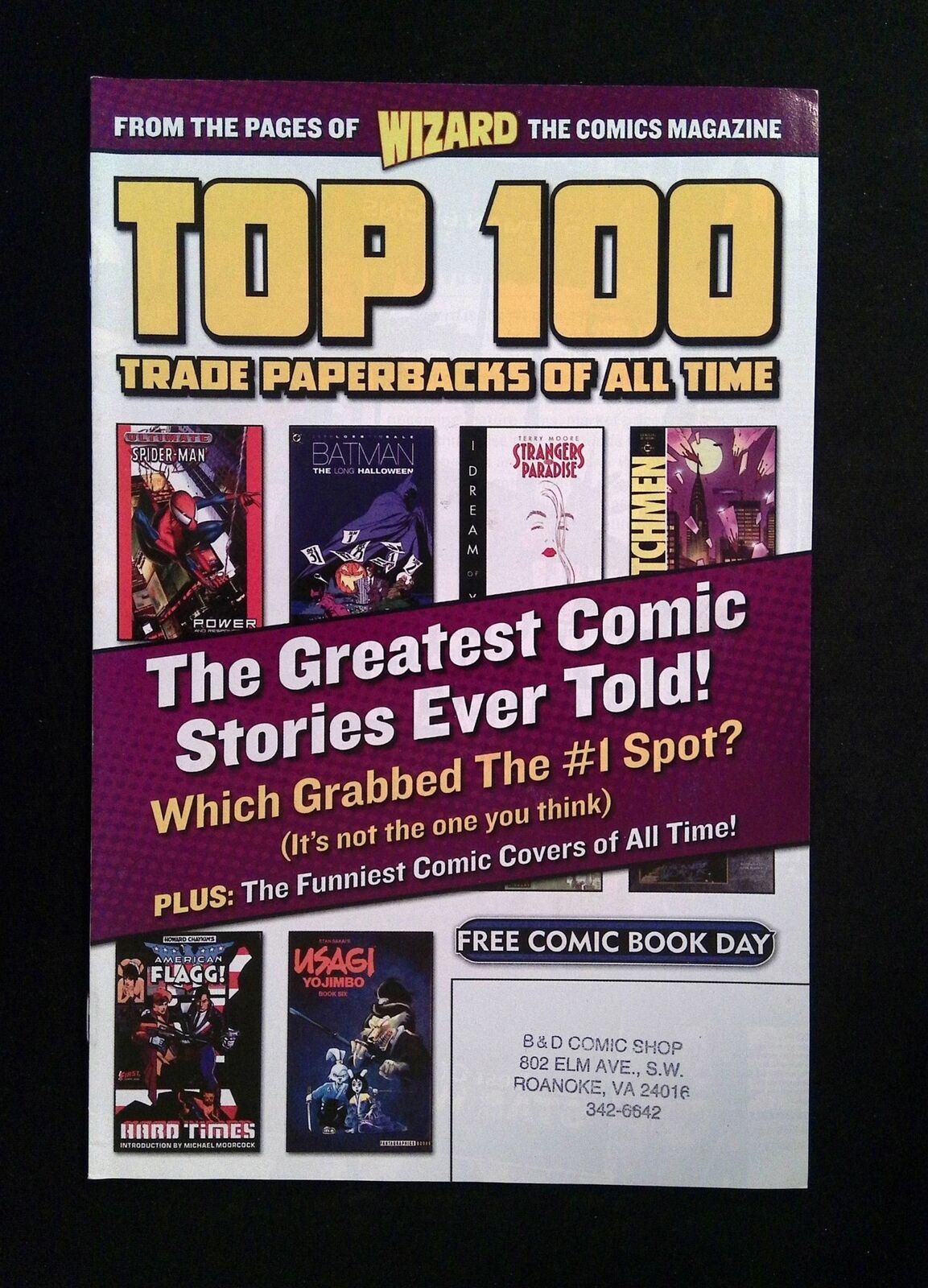 Wizard FCBD  100 Top Trade  Paperbacks of All #2006  WIZARD Comics 2006 VF/NM