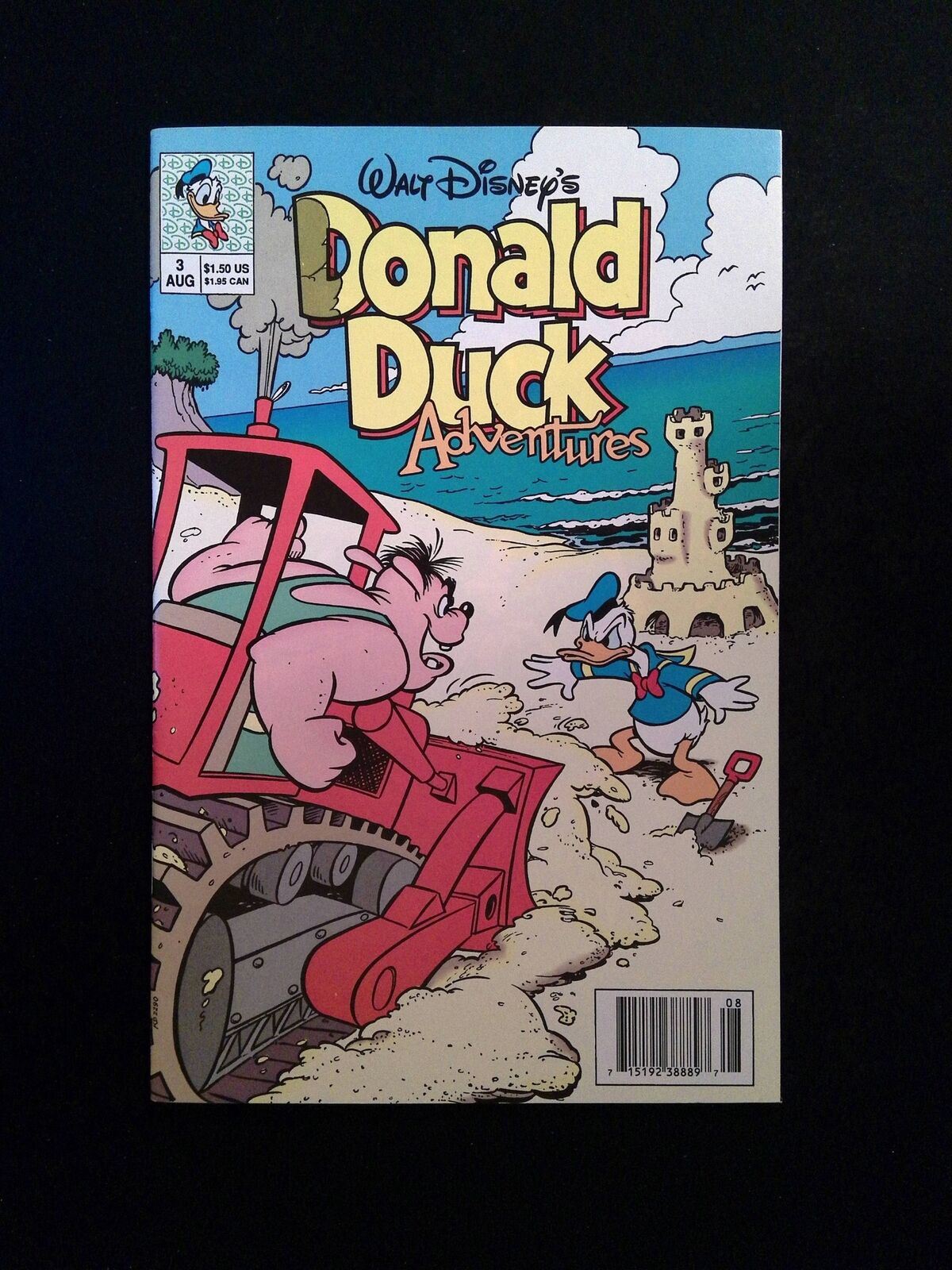 Donald Duck Adventures #3  WALT DISNEY PRODUCTIONS Comics 1990 VF+ NEWSSTAND