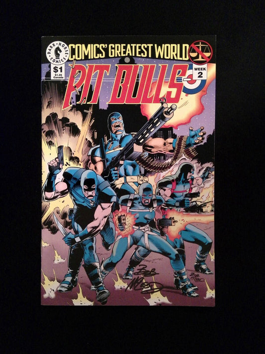 Comics Greatest World Pit Bulls #1  DARK HORSE 1993 VF/NM  SIGNED BY BOB McLEOD