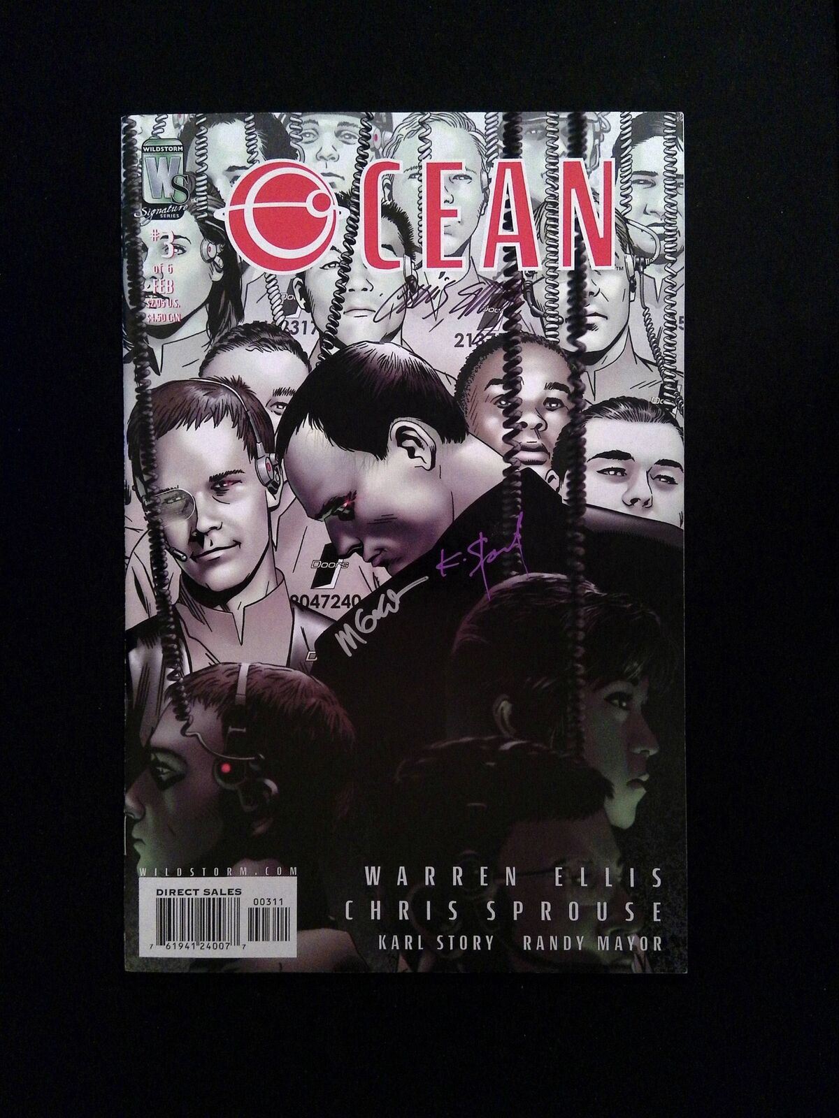 Ocean #3  DC/WILDSTORM Comics 2005 VF/NM  SIGNED BY KARL STORY,CHRIS SPROUSE