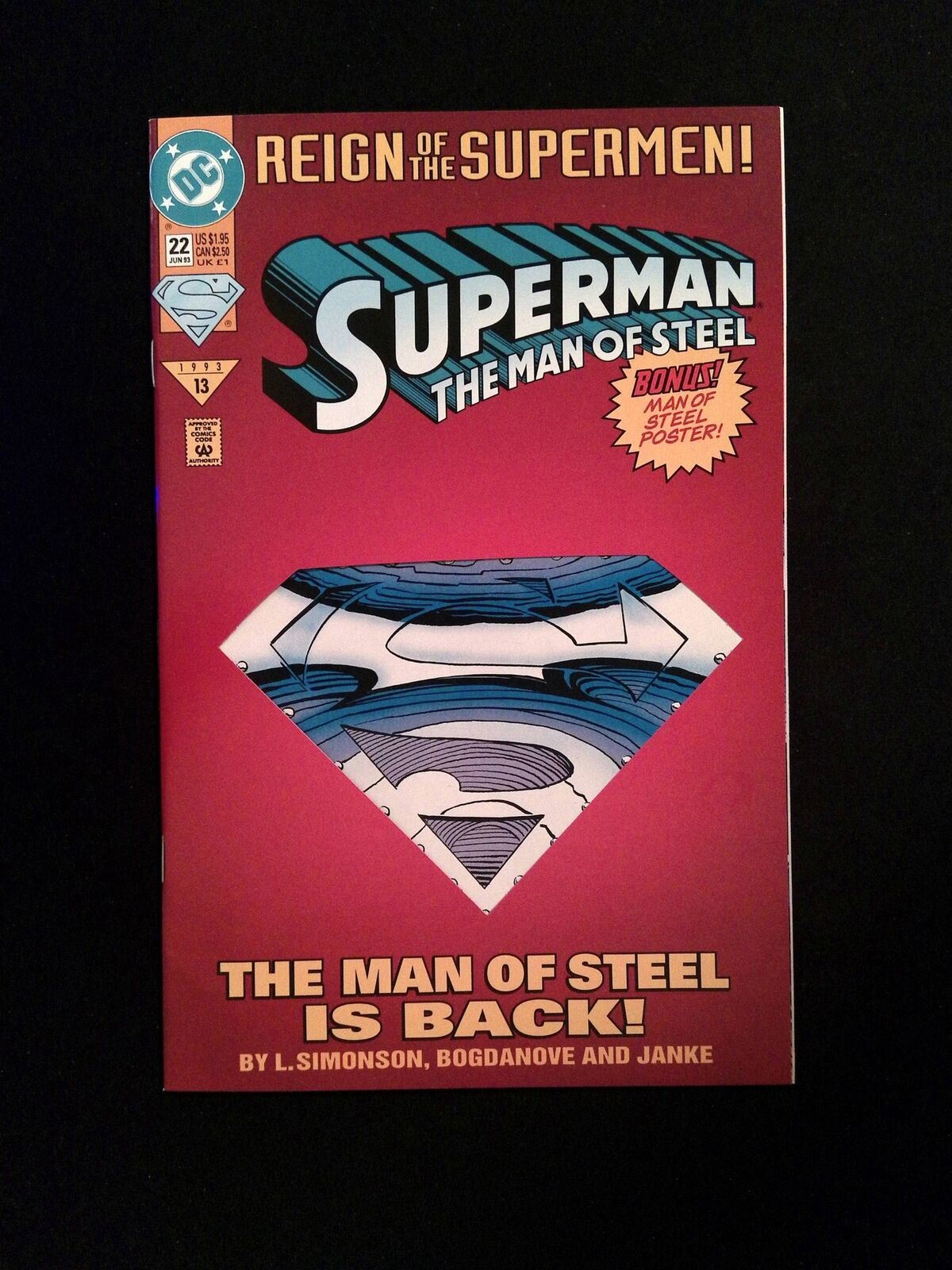 Superman The Man of Steel #22D  DC Comics 1993 VF/NM  Variant