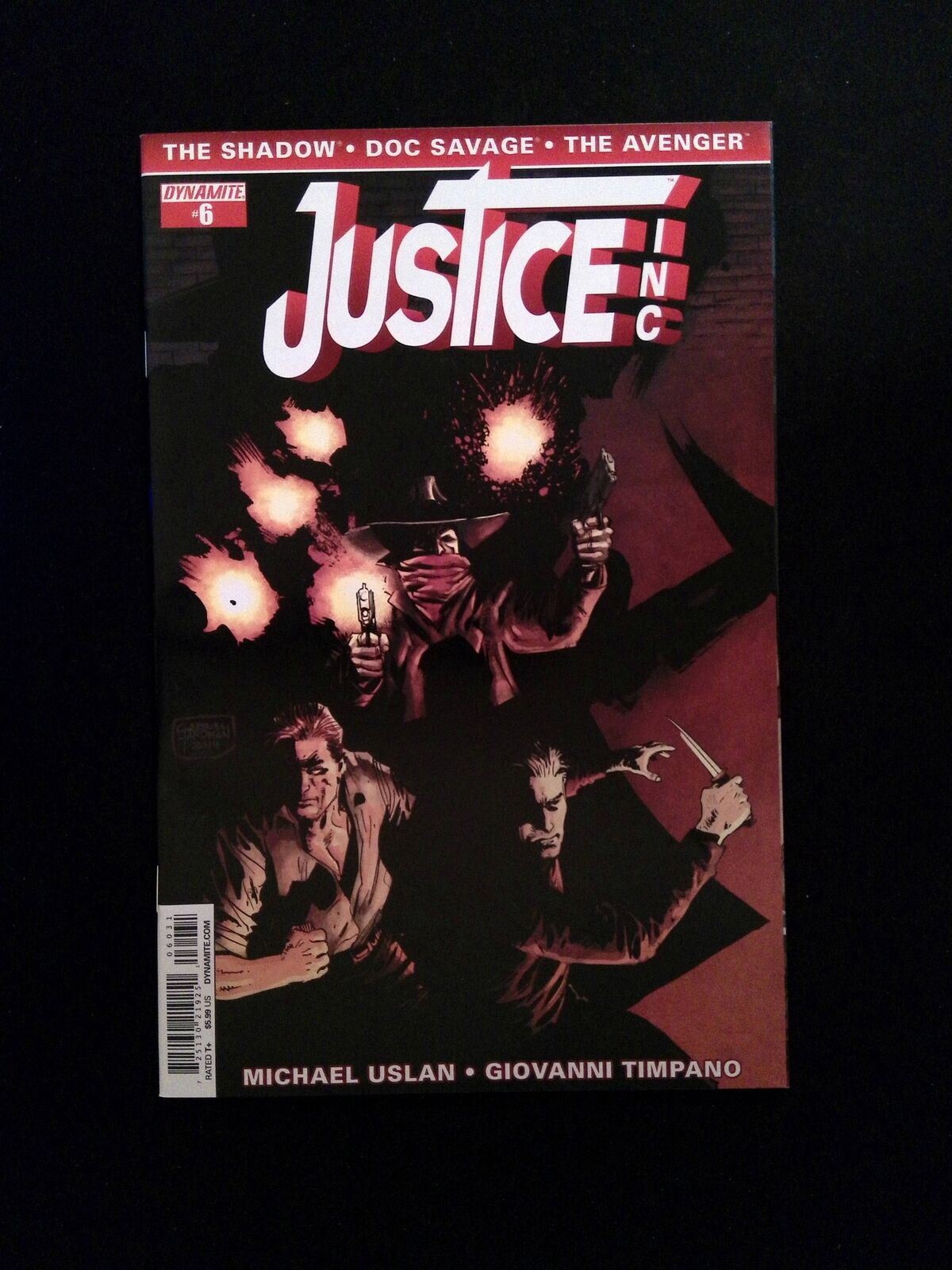Justice Inc #6C  DYNAMITE Comics 2015 NM-  HARDMAN VARIANT