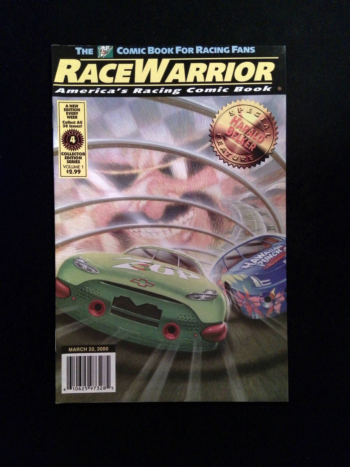 Race Warrior, America�s Racing Comic Book #4  CUSTOM Comics 2000 VF+