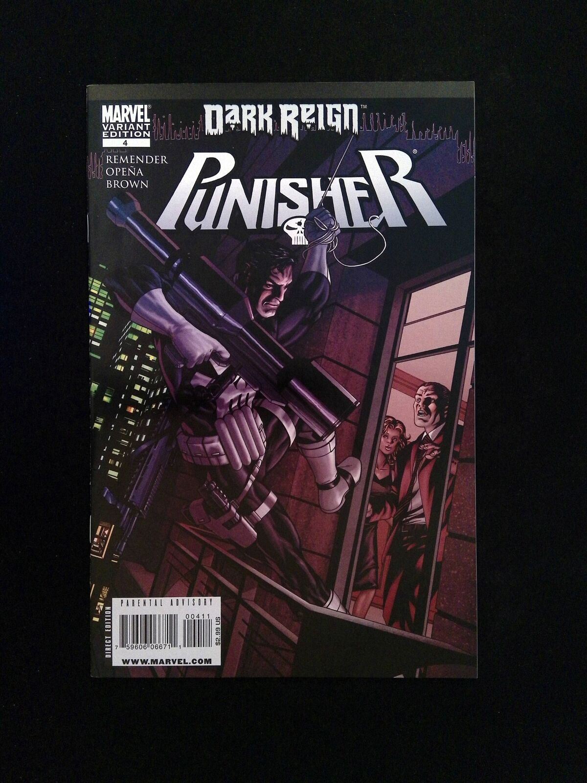 Punisher #4B (8th Series) Marvel Comics 2009 NM-  Dark Reign tie-in Variant