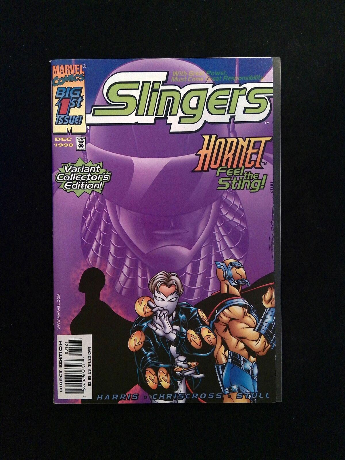 Slingers #1B  Marvel Comics 1998 NM-  Stull Hornet Variant